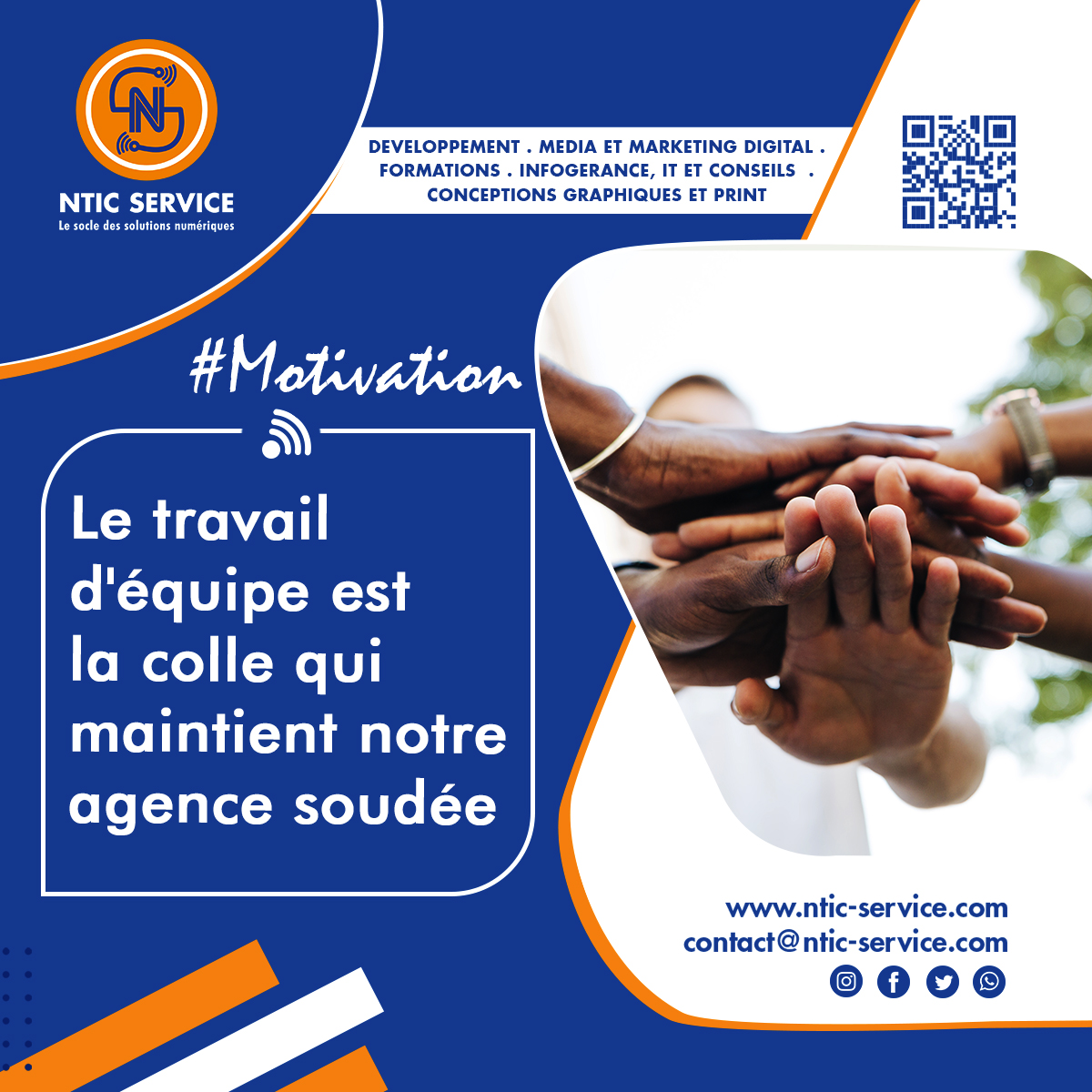 📷📷 Le travail d'équipe, c'est notre super-pouvoir secret à l'agence ! 📷📷 C'est ce qui nous permet de relever tous les défis, de briser les obstacles et de créer de grandes choses ensemble. 📷📷

📷 ntic-service.com
#motivationalquote #TravailCollaboratif