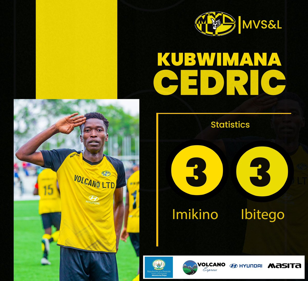 MukuraVS's tweet photo. 🚨Yitwa Kubwimana Cedric #ImibareIrivugira 🟡⚫️

#HungaTwaje
#MukuraTwaje https://t.co/emSbHrNznX