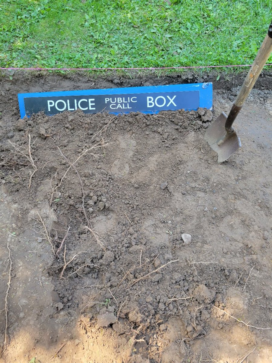 G_Switzer's tweet photo. Finding lots of things as I continue to dig in the backyard...
#DoctorWho #DoctorStrange #Yardwork #SoreBack https://t.co/s3IZjZeVbA