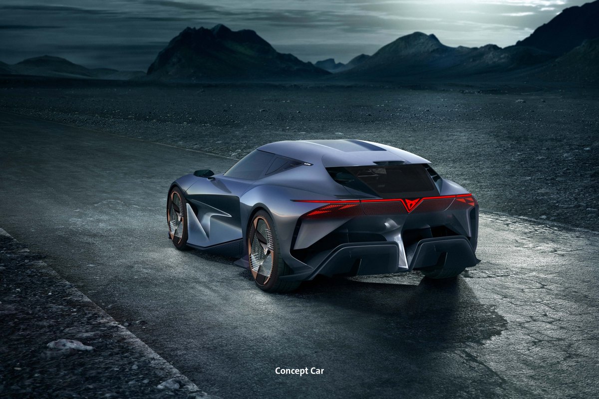 VWGroup's tweet photo. 🚗 World premiere! #IAA23
@CUPRA all-electric two-seater #DarkRebel

✅ shooting brake concept
✅ illumination as key element of #design
✅ wide shoulders, long bonnet &amp; low cabin

🇪🇸 Authentic Spanish lifestyle on four wheels! 
#SuccessByDesign https://t.co/wsbbcshTZW
