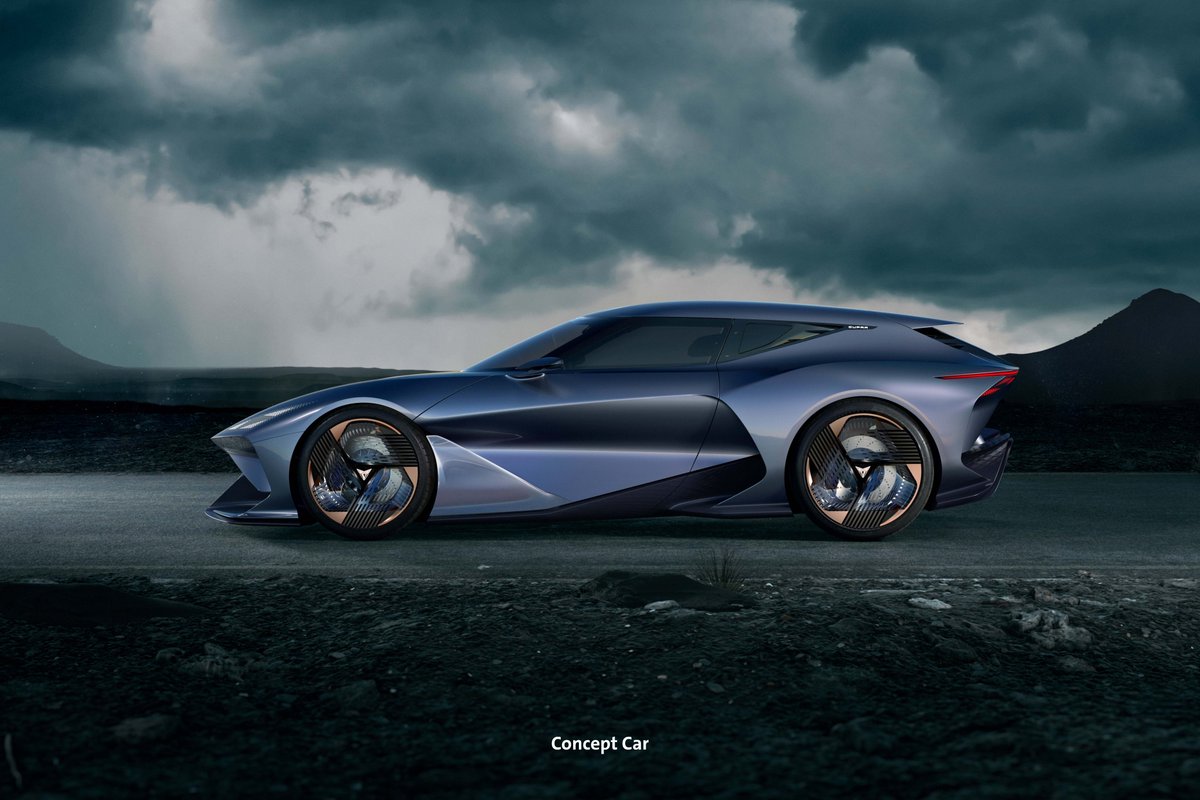 VWGroup's tweet photo. 🚗 World premiere! #IAA23
@CUPRA all-electric two-seater #DarkRebel

✅ shooting brake concept
✅ illumination as key element of #design
✅ wide shoulders, long bonnet &amp; low cabin

🇪🇸 Authentic Spanish lifestyle on four wheels! 
#SuccessByDesign https://t.co/wsbbcshTZW
