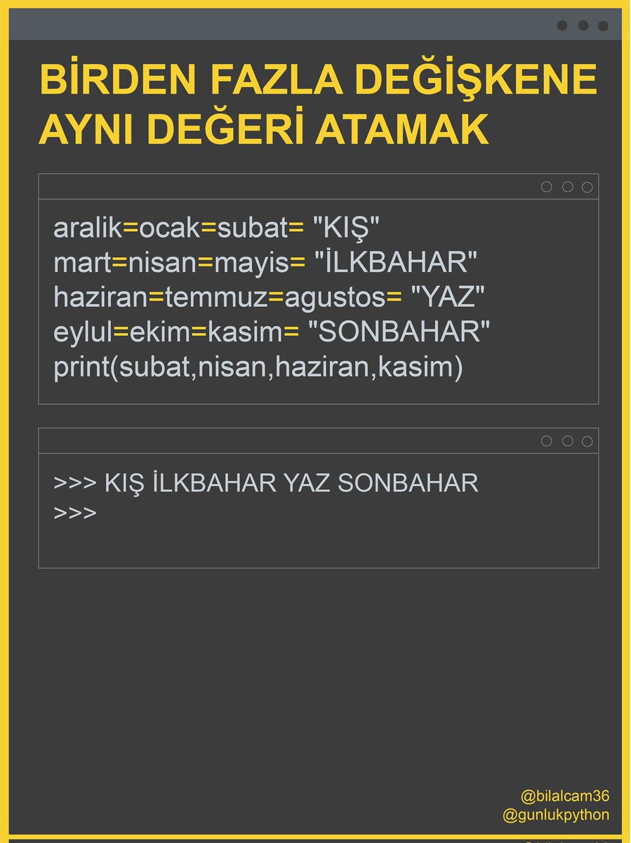 gunlukpython's tweet image. #python #pythonprogramming #programming #yazilim #pythonprogramlama