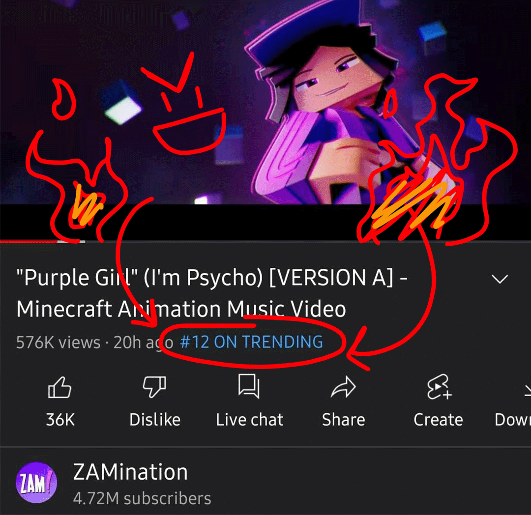 zaminationyt's tweet image. Trending babyyyyyyy! 🔥 💜

Thank you all SO much for the support!
#zamination #purplegirl