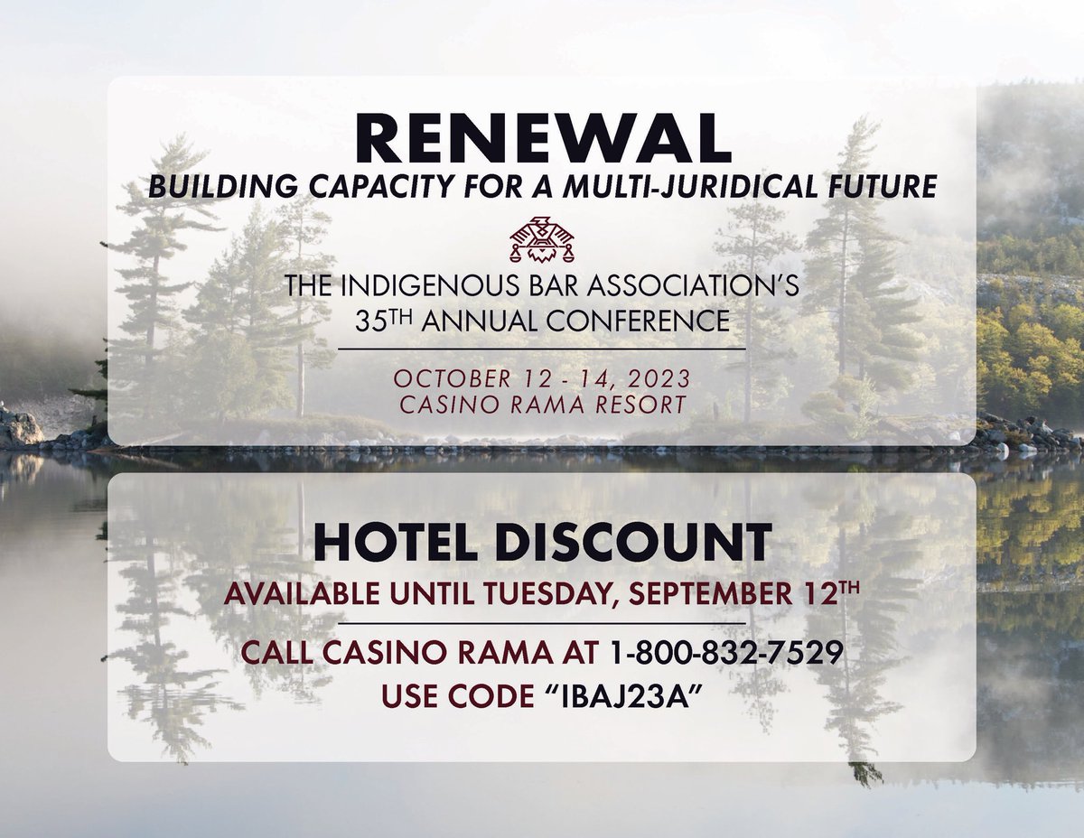 FYI - book a room with Casino Rama Resort using code “IBAJ23A” by September 12th and secure a discounted rate on your accommodations.