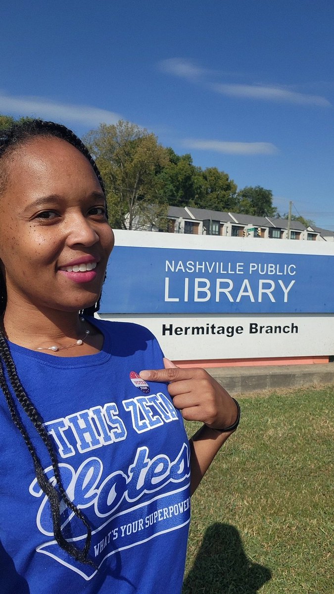 Nette420's tweet image. It's voting time in Davidson County. #GoVote #ZetasGetEngaged #IOweMyAncestors