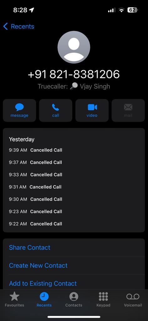_iamdvs's tweet photo. @Zoomcar_India @ZoomcarDEL Here are the screenshots for the message I received and the call logs. Expecting a quick resolution. https://t.co/ZZPNsBZz8W