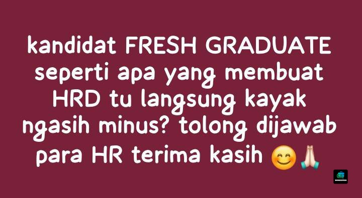 work! dari gw sendiri aja deh