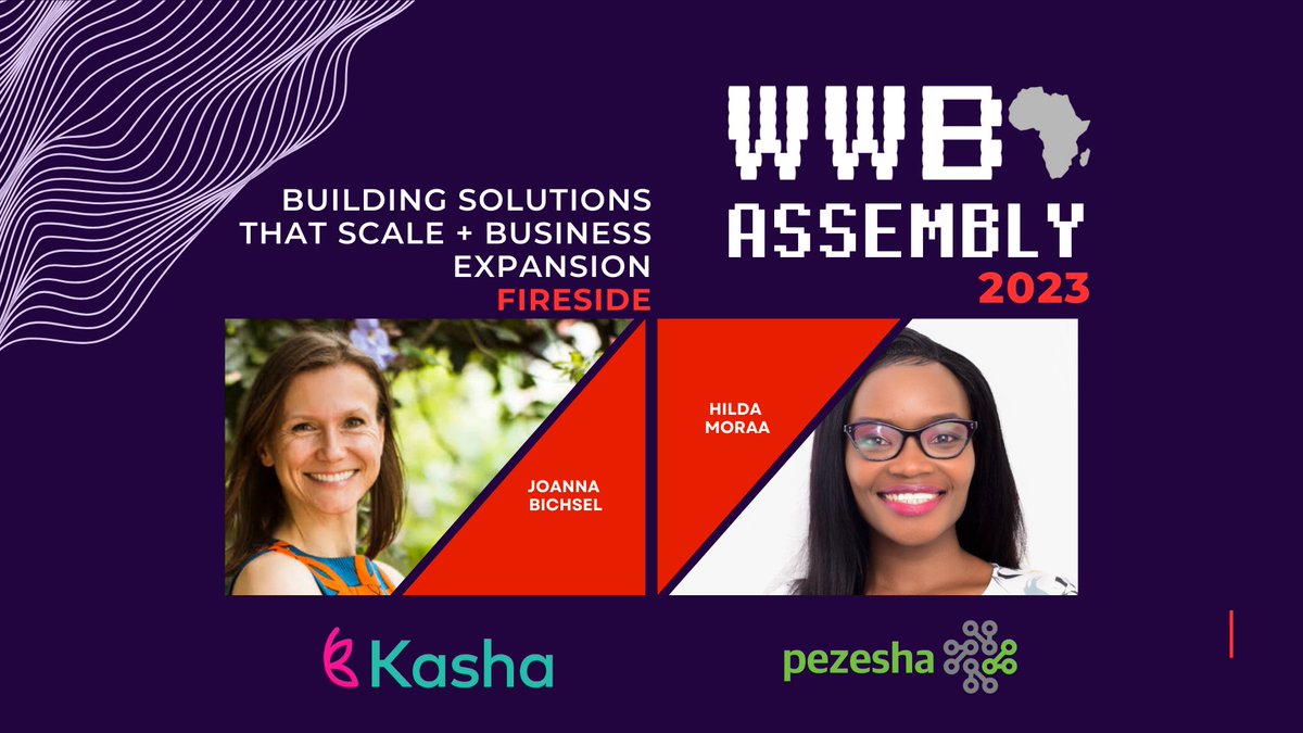 hildamoraa's tweet photo. Join me and @JoannaBichsel on September 14th in a fireside chat by #WWBAAssembly and get to hear about our companies journeys and impact this far.

See more here: https://t.co/qVh5q6W3a9

Apply to attend here: https://t.co/AMjPN6Zc9r

@Pezesha_Africa @kashaglobal https://t.co/ACInAqrC3Z