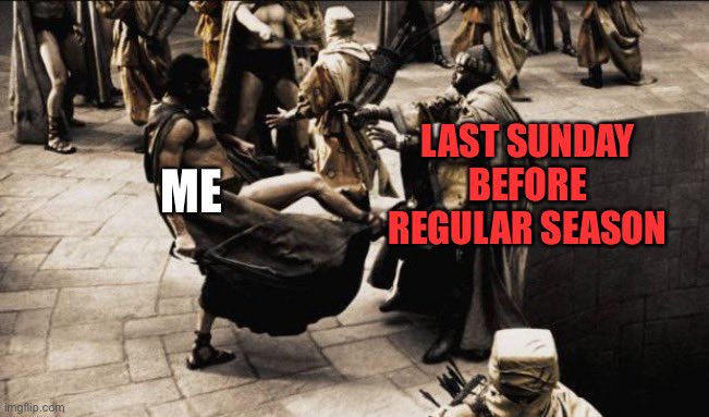 UFL_Meme's tweet photo. Seize the day, it’s the last Sunday you won’t spend entirely glued to the tv #NFL https://t.co/ktjx9dnKwg