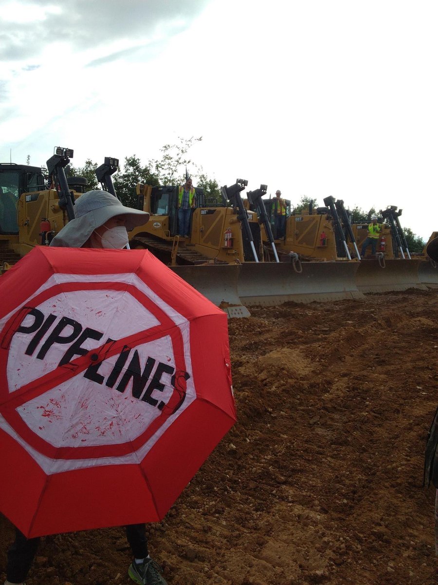 More reflections on MVP's DANGEROUS  response to an action earlier this week on Poor Mountain from someone who walked on to the site and stopped work (thread)