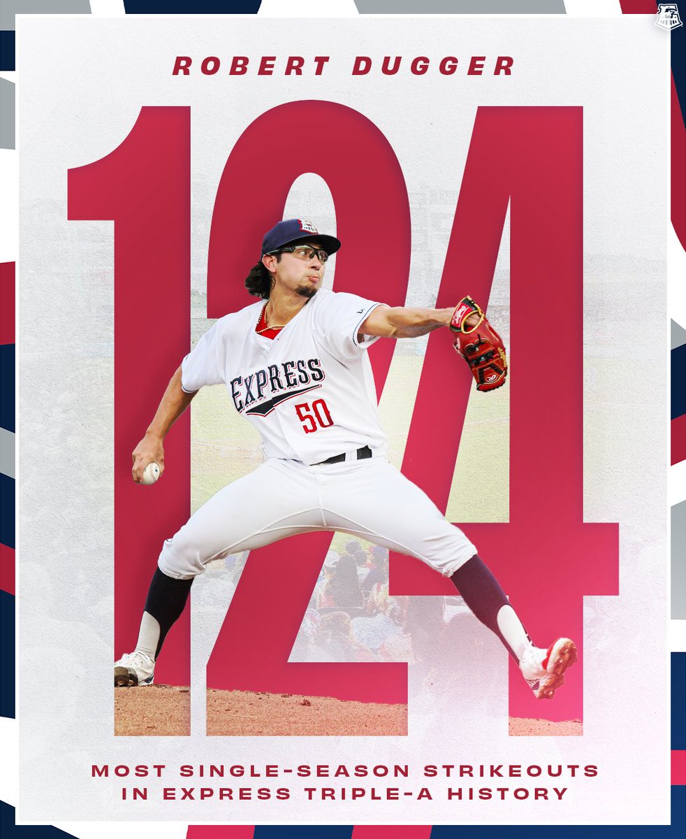 Round Rock Express (@rrexpress) on Twitter photo Heโs done it, folks!
On Saturday night, <a href="/robert_dugger/">Robert Dugger</a> took over the top spot for most single-season strikeouts in #RRExpress Triple-A history ๐ Heโs done it, folks!
On Saturday night, <a href="/robert_dugger/">Robert Dugger</a> took over the top spot for most single-season strikeouts in #RRExpress Triple-A history ๐