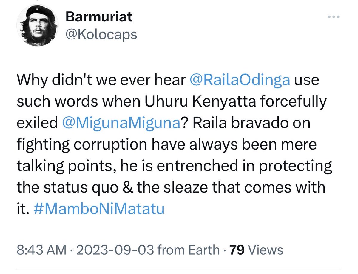 Because conman @RailaOdinga did it with despot Uhuru Kenyatta. However, threats of extra judicial killings, forceful exile and wrongful imprisonment constitute crimes against humanity regardless of who perpetrates them.