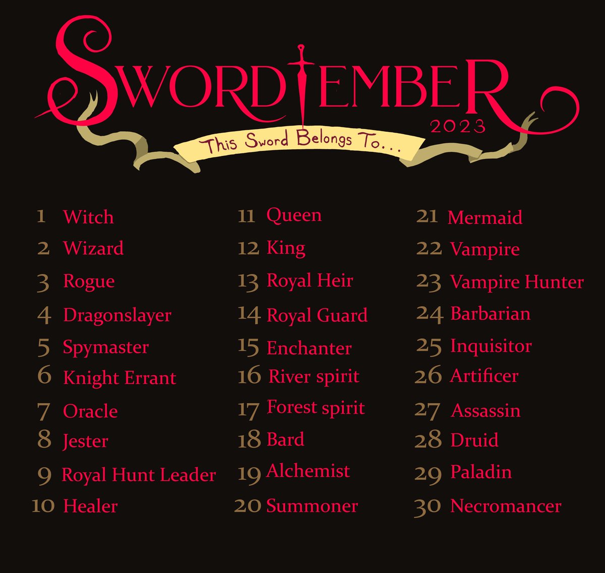Trying to catch up swordtember, the witch's sword is done, wizard's and rogue's are in progress.
Im using the prompt list of <a href="/faith_schaffer/">faith 🔜swordtember</a> 

#Swordtember2023 #swordtember