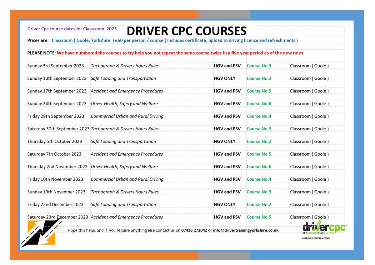 LGVCPCYorkshire's tweet image. Driver Cpc Courses now available at our Goole Yorkshire Training Centre
#drivercpccourses #cpccourseyorkshire #drivercpctraining