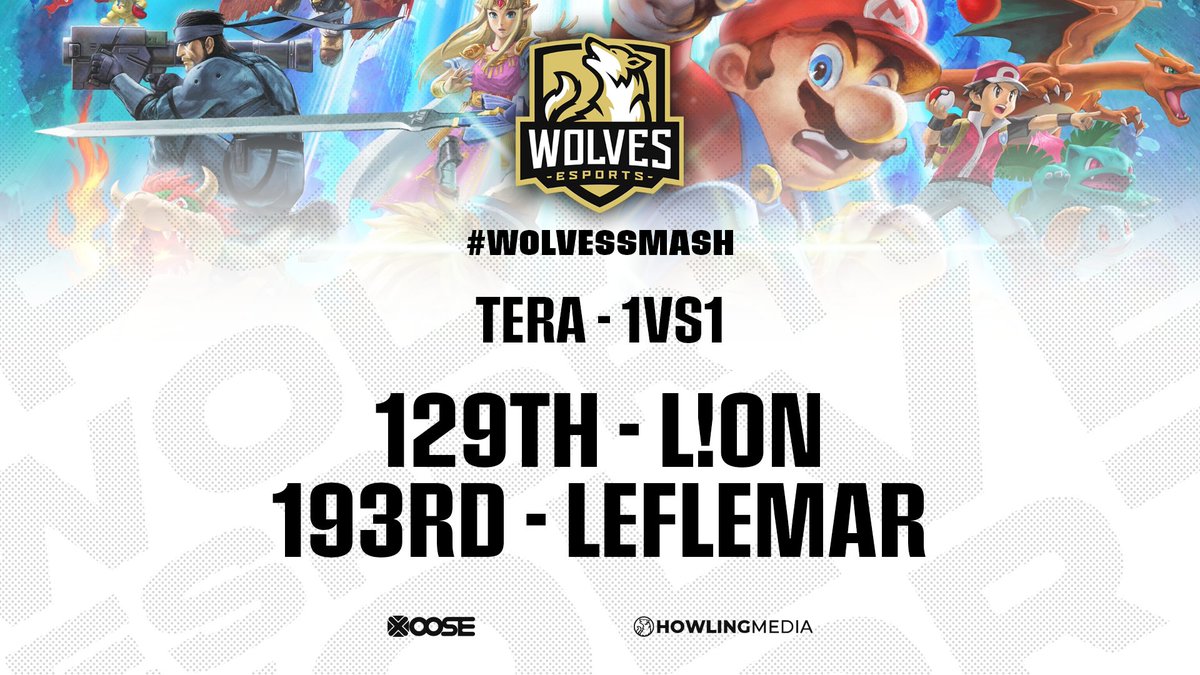 WolvesSSB's tweet photo. The #Tera journey is over for our two #WolvesSmash players @Homura_Li0n &amp; @Leflemar_ssb who placed 129th &amp; 193rd in the 1v1 competition! Great placements considering 1348 players entered!

#KeepHowling https://t.co/w54BAr7XGX