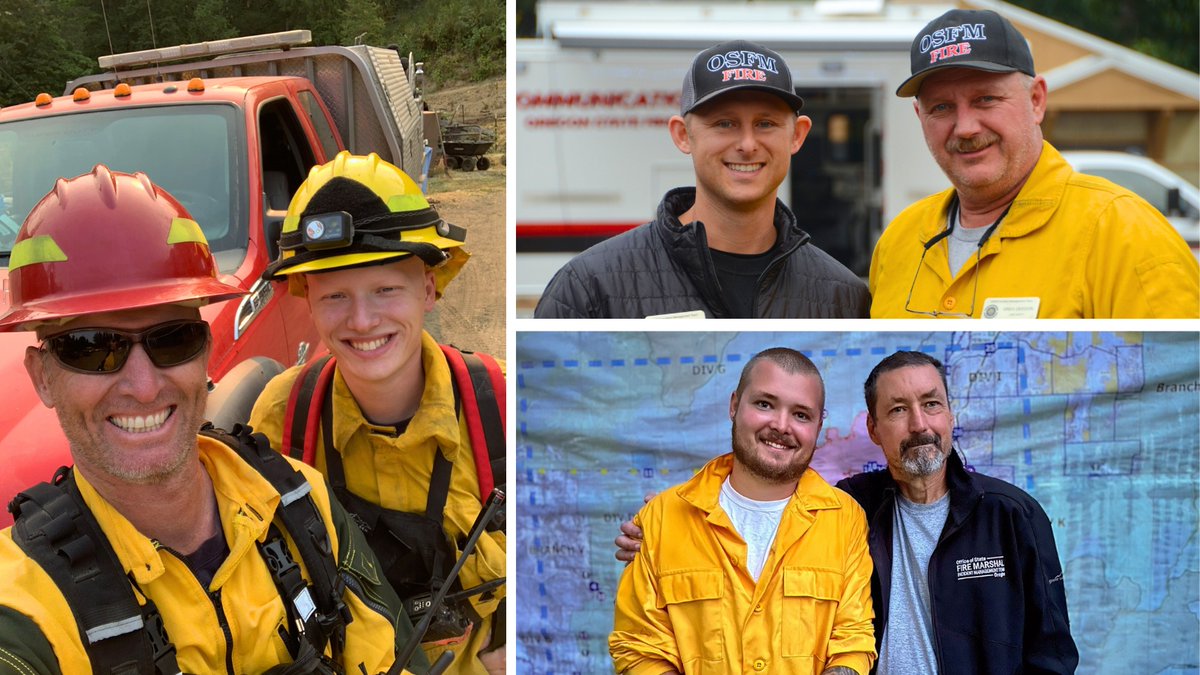 OSFM's tweet photo. SUNDAY READ: On the #TyeeRidgeComplex and #SmithRiverComplex your Oregon fire service has three father-son duos out protecting what they love about our great state. We’ve got a great read posted to our blog.
CHECK IT OUT HERE: https://t.co/fxQTlfxlg7
#Oregon #Family https://t.co/kQIUnKibv9