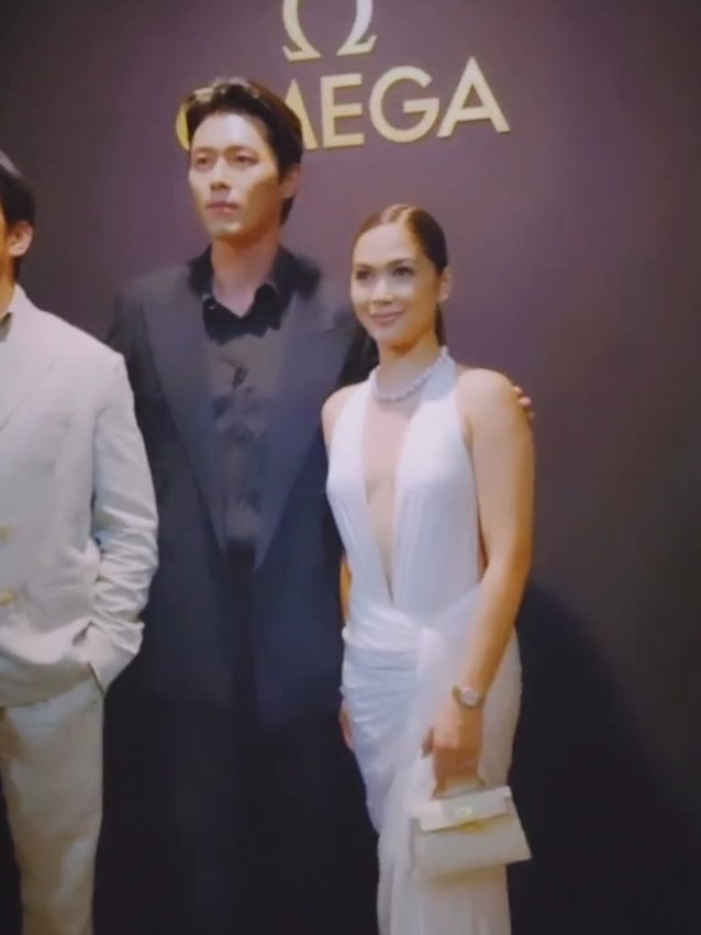 majinglez's tweet image. IT&apos;S REALLY HAPPENING!!!! 😱

Maja Salvador with Crush Landing on You Main lead Actor, Hyun Bin! ❤️‍🔥 #OMEGA #OmegaEuropeanMasters