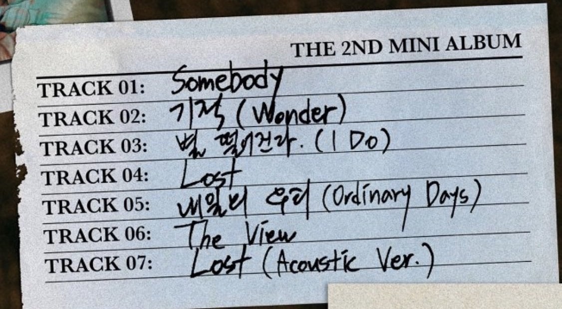 EXOPublicity's tweet photo. D.O. 2nd mini-album ‘기대.’ TrackList 🎶🎶 @weareoneEXO

🎶 Somebody
🎶 Wonder
🎶 I Do
🎶 Lost
🎶 Ordinary Days
🎶 The View
🎶 Lost (Acoustic Ver.)

#ANTICIPATING_DO
#디오_기대 #도경수 #엑소디오 #KYUNGSOO @weareoneEXO https://t.co/pStQ6yimXL