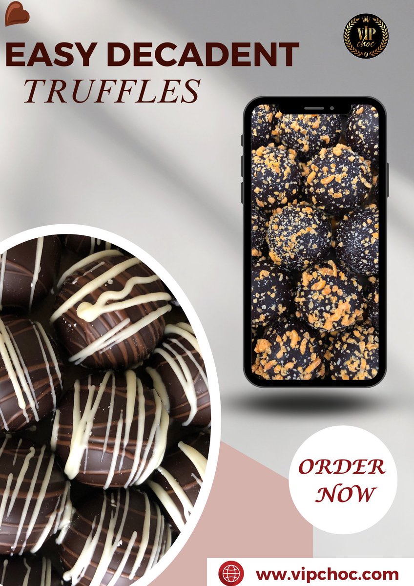 Indulge in pure bliss with these easy decadent truffles! 🍫✨ Elevate your dessert game with these velvety bites of heaven that melt in your mouth. #DecadentTruffles #ChocolateLovers #SweetTreats #GourmetDelights #FoodieHeaven #DessertMagic #HomemadeDelights #Irresis