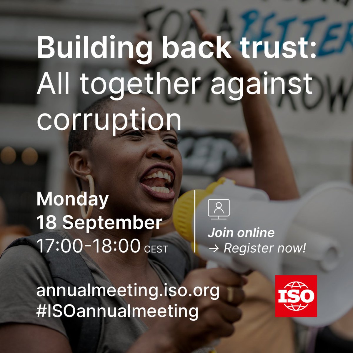 isostandards's tweet photo. 📢 The battle against corruption.
Join our virtual session examining anti-fraud and corruption measures in both public and private sectors.
➡️ https://t.co/VE1MfDQAIy
#ISOannualmeeting #AntiCorruption #GovernanceStrategy #ISOStandards https://t.co/cb7mXMLEMg