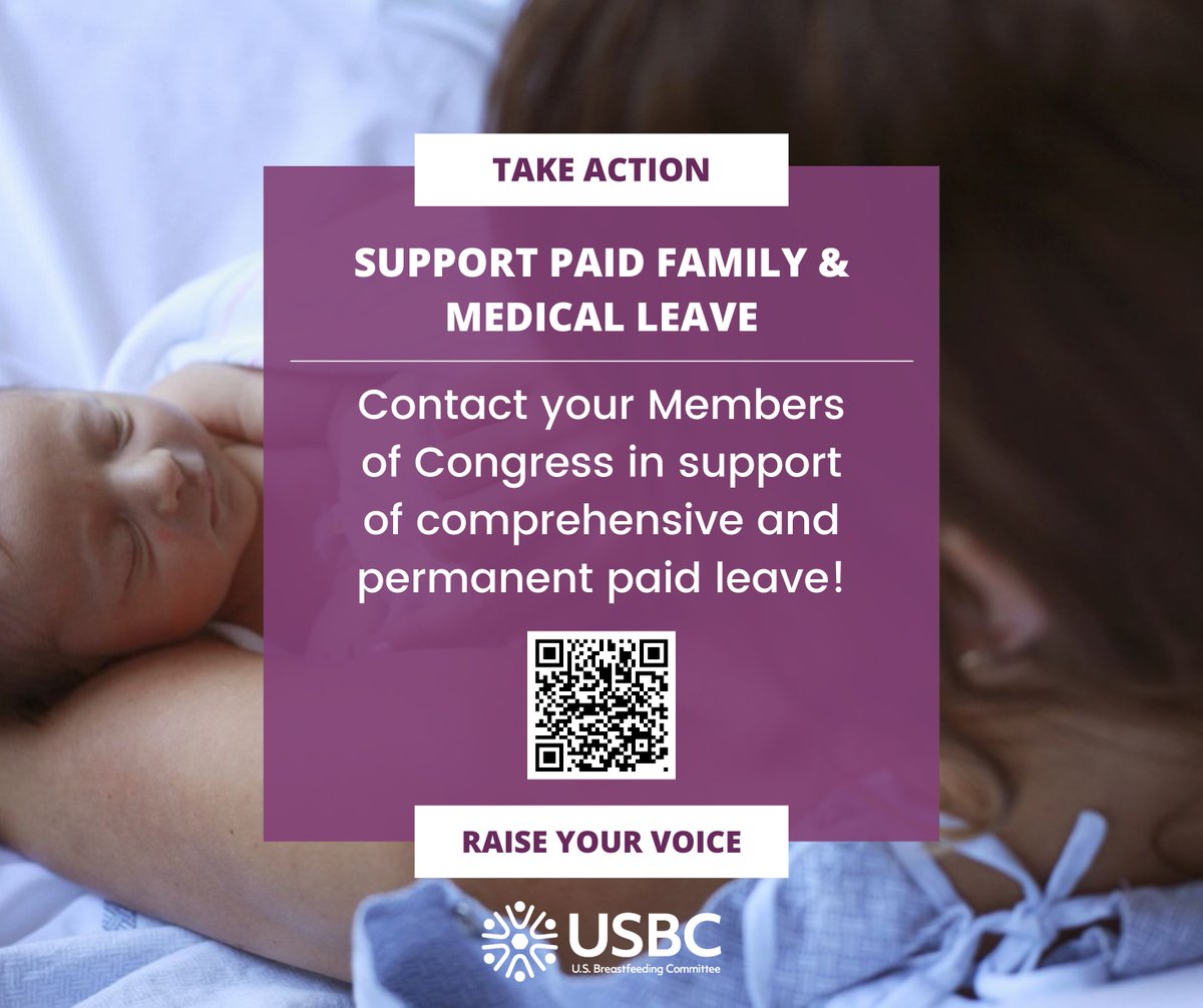 This Workplace Lactation Week, call on your legislators to create a national paid leave program by passing the FAMILY Act: bit.ly/43EUHtJ #NBM23 #NationalBreastfeedingMonth