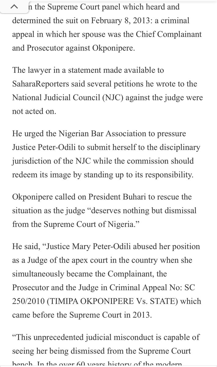 Kasieobi_1's tweet photo. About the corrupt, and evil woman, called Justice Mary Odili. 

Endeavor to go through the article. https://t.co/x9AbRudEWV