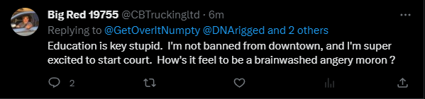 GetOverItNumpty's tweet photo. Just so everyone knows, Chris Barber has publicly stated he is not banned from downtown. The question now is, how come he never comes to support his fellow chuds?
Could it be the simple fact that he's all bark and no fucking bite? Typical behaviour of #CanadianGoofs
#cdnpoli https://t.co/rj5YgFQOC3