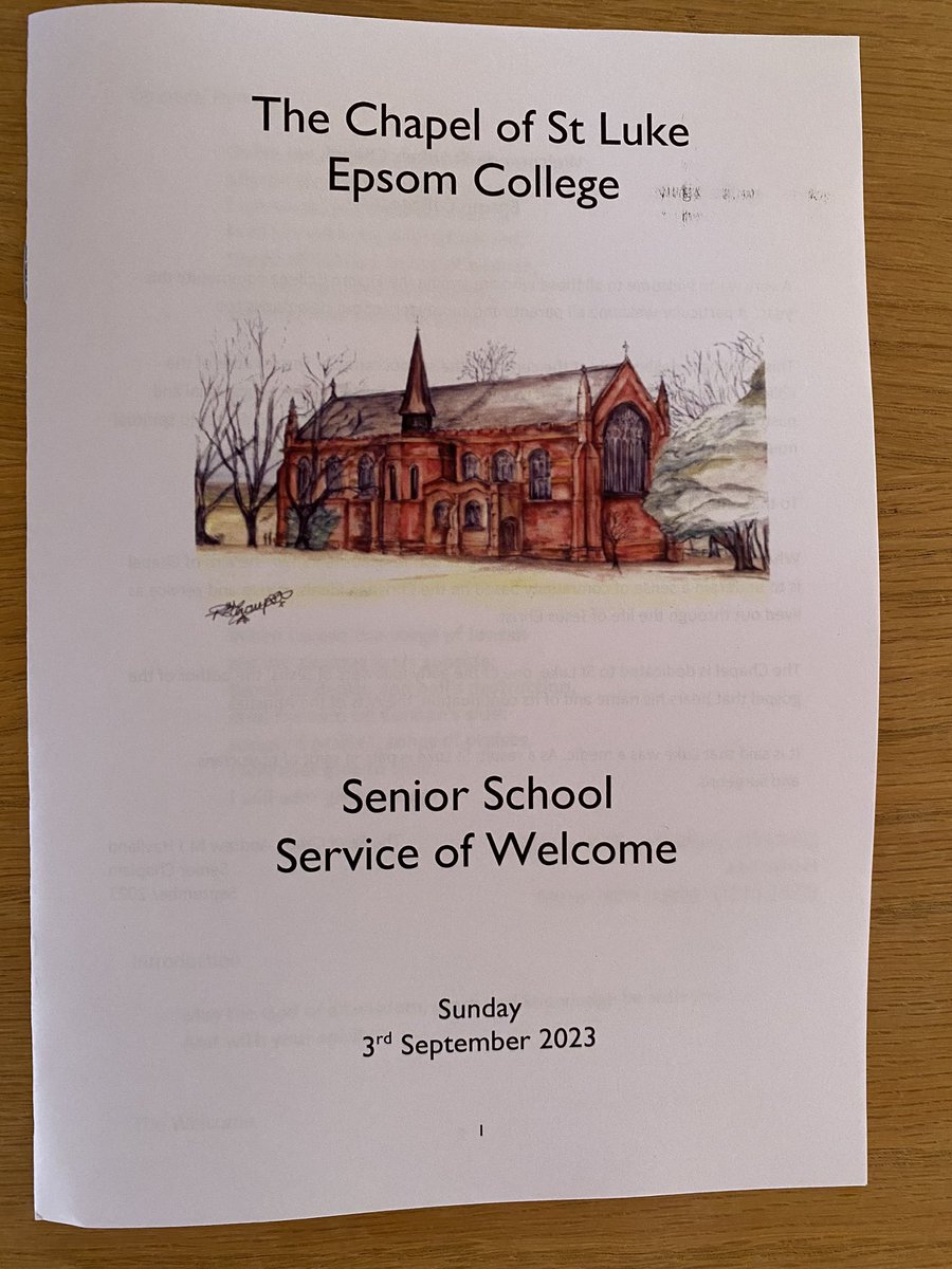 EpsomC_Chaplain's tweet image. All set for the Service of Welcome for our new pupils in the magnificent St Luke’s Chapel @EpsomCollegeUK #welcome #epsomcollegefamily #kindess #integrity #ambition