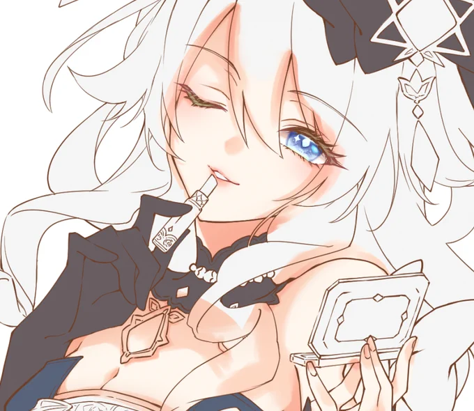 ナヴィアちゃん描いてる～ 