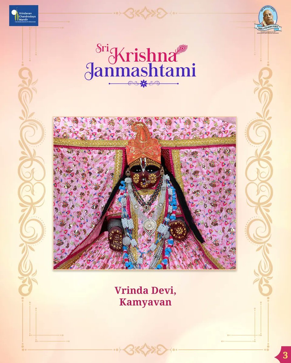 VCMVrindavan's tweet photo. Sri Govind ji,
Kamyavan
.
.
.
3 Days left for Sri Krishna Janmashtami.
.
.
.
.
.
.
.
.
#VrindavanChandrodayaMandir #Vrindavan #TallestTemple #Janmashtami #Gemsofvrindavan #ExploreBraj #govindevji #govinda #kamyavan #vrindadevi https://t.co/j455HDDxvd
