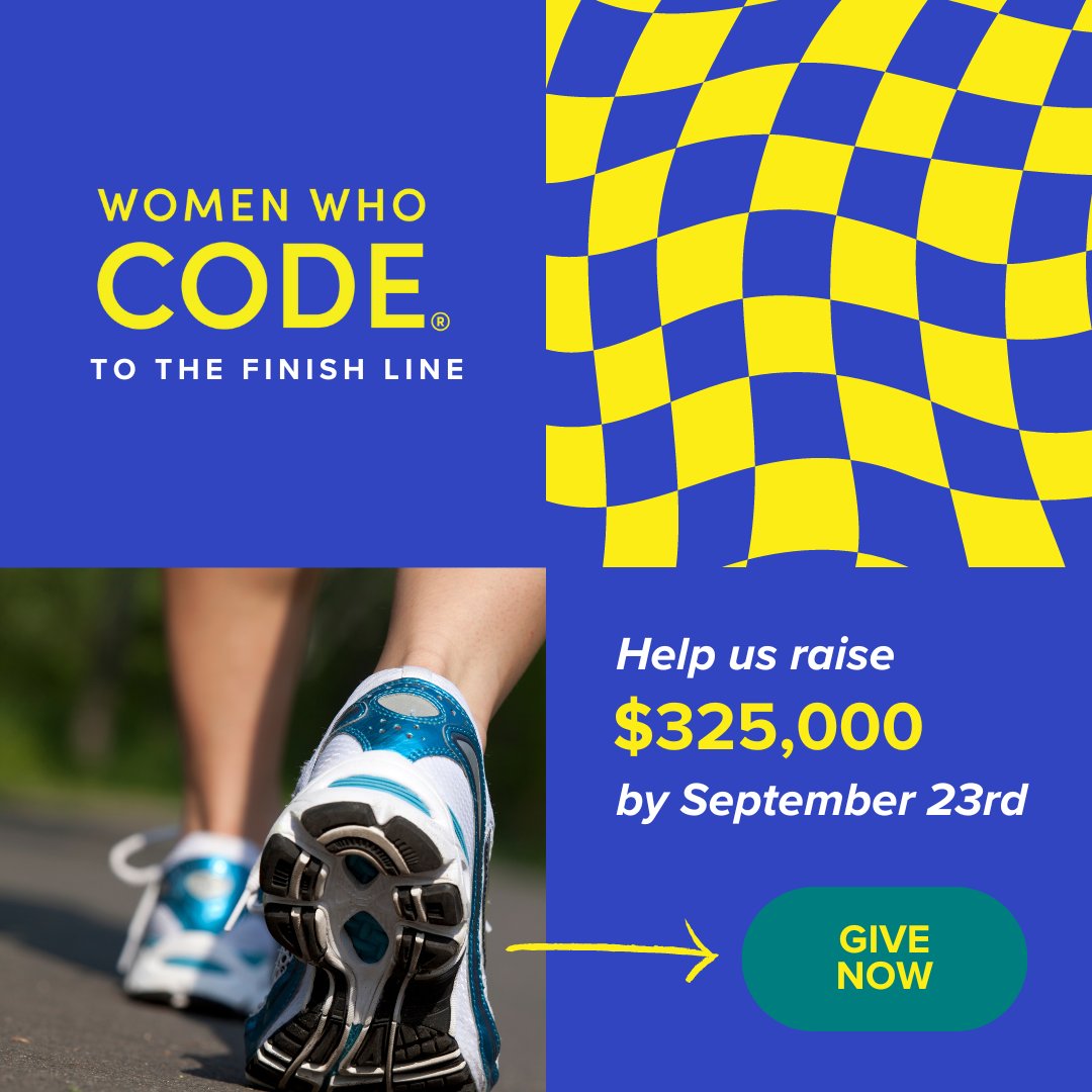 WomenWhoCode's tweet image. 🏁 #WWCode is fundraising to empower diverse technologists to thrive in tech.
Donate, create a team, or participate on your own by September 23rd! Every contribution brings us closer to our goal.
🔗 - justgiving.com/campaign/wwcod…
#WWCodeForEquity
#WomenInTech