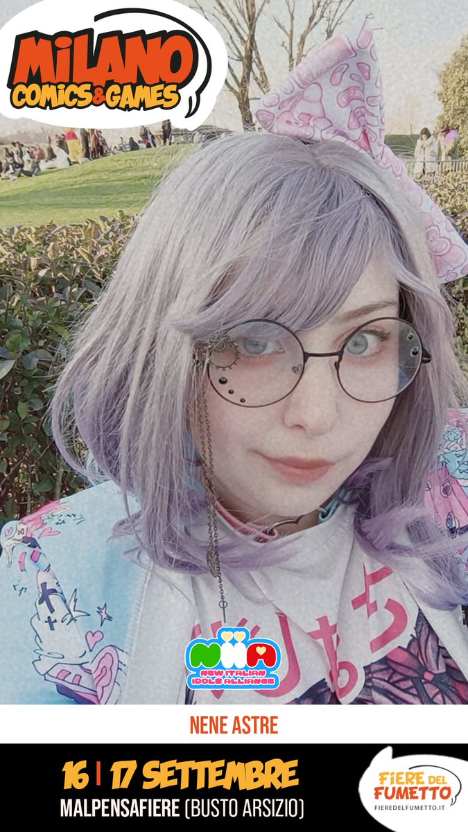 noemi_nene's tweet photo. Ebbene sì! 
Quest'anno sarò di nuovo alla milano comics and games! 
Mi troverete entrambi i giorni in stand e sabato 16 sarò sul palco insieme a Crow of the moon! 

#neneastre https://t.co/i2XjDhy6Cy