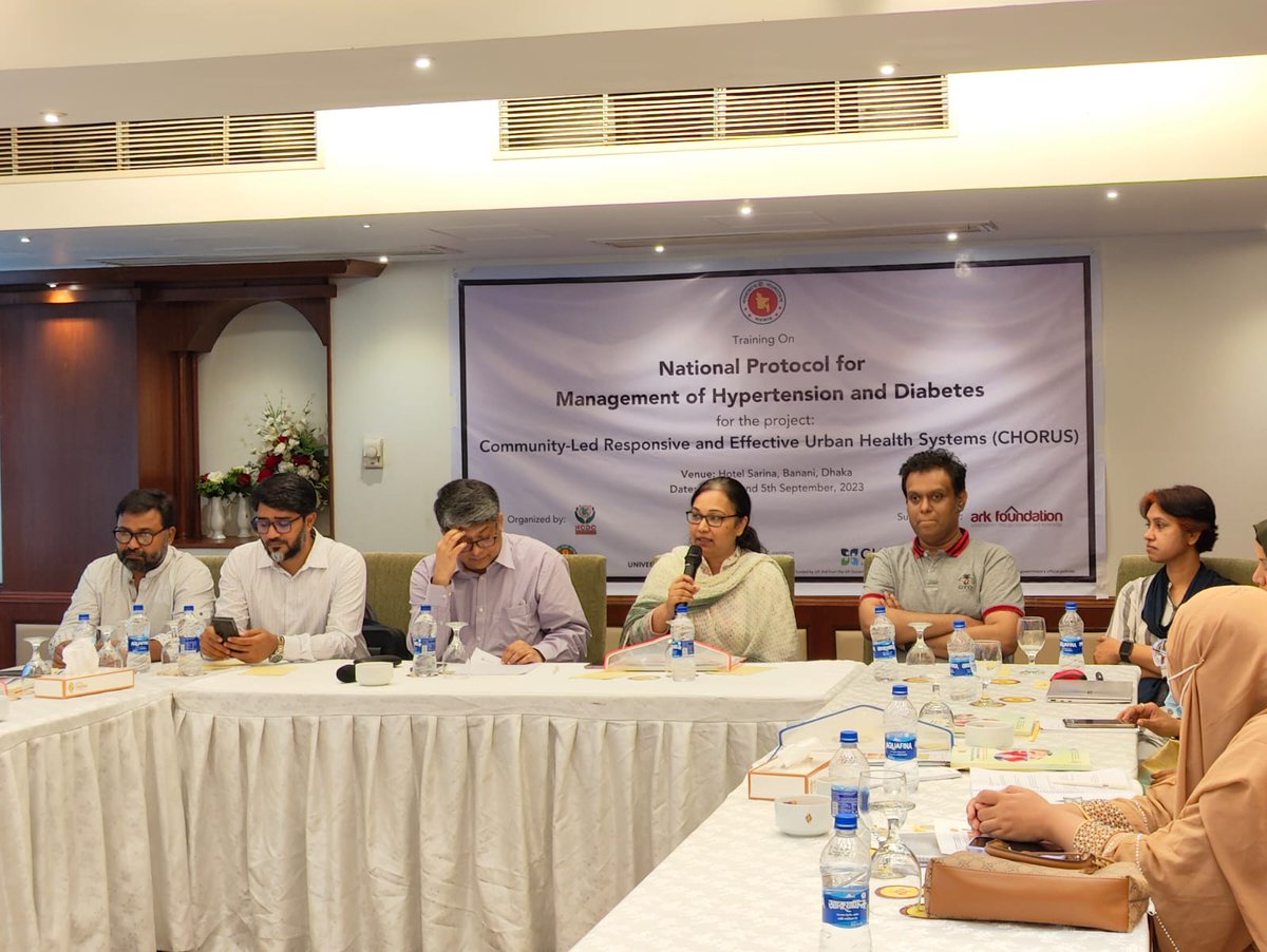 arkfoundation1's tweet photo. ARK Foundation in collaboration with Non-Communicable Disease Control (NCDC) Program is conducting a 3-day training on 'National Protocol for Management of Hypertension and Diabetes'.
Today was the first day of the training. 
@RumanaHuque
@ChorusUrban @helenelsey @FCDOHealthRes https://t.co/OT7CM34Aob