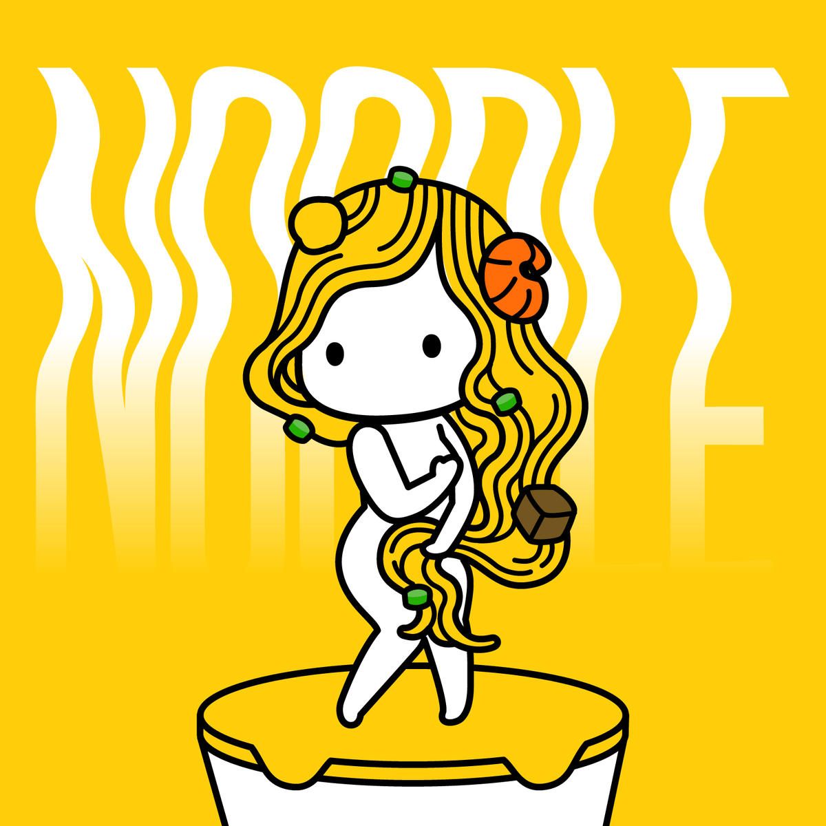 「久しぶりにカップヌードルを食べた」|すぴかあやか（角田綾佳）＠キテレツのイラスト