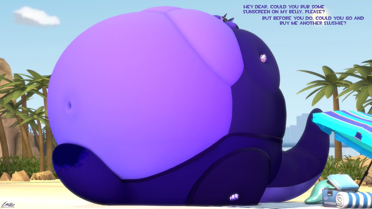 swell_con's tweet photo. Juicin' around is @ChubbyKittyTum and their massive roo-berry! matter what size, you got to cover up with sunscreen!  🫐

Part of the Summer Collab! 
FA: https://t.co/MgFQMSjGzj https://t.co/isCdFaUMXV