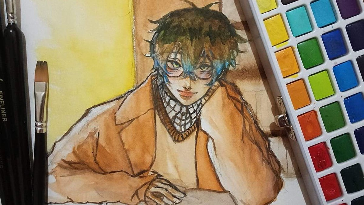 watercolor painting of ikey wikey 🖋️

gonna post this one before i mimir, actually made this for <a href="/kysh_arts/">Kysh⭐||</a> as a present <3

#Ikenography #watercolor #watercolorpainting #artistsontwitter #art #illustration #drawing #Watercolourpainting