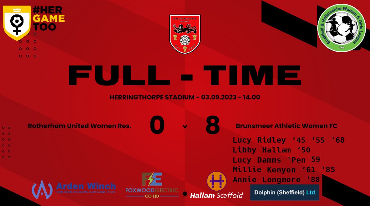 FULL TIME RESULT:
An emphatic second half from the Women this afternoon saw us start our league campaign with a dominant and well deserved victory. Thanks to <a href="/RUWFC_Official/">Rotherham United Women FC</a> Reserves for hosting us today. #UTDAD <a href="/shgcl/">SHWGL</a> <a href="/SHCFA/">Sheffield & Hallamshire County FA</a>