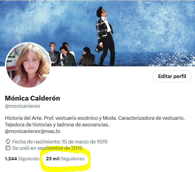 monicanienor's tweet photo. Hay 23.000 almas aquí (algunas ya casi de mi familia) que, en algún momento, vibraron con una pintura o una escultura o un poema y decidieron seguirme. No es mi éxito, es la prueba de que el arte, en todas sus formas, sigue siendo el mejor de los alimentos.
23.000 GRACIAS. https://t.co/z6Hujo1q60