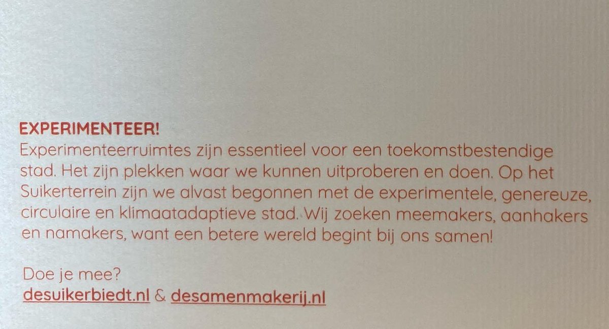 Studio MARCHA! (@studiomarcha) on Twitter photo Super mooooooi werk van #roeksrariteiten
Gemaakt voor volgende week zaterdag, 9 sept, het SUIKERBRIJ Festival op het Suikerterrein door <a href="/deSuikerBiedt/">deSuikerBiedt</a>
Ook weten hoe experimenteren met de stad werkt? >>> docs.google.com/forms/d/e/1FAI…
(als je komt krijg je zo’n vette kaart <3) Super mooooooi werk van #roeksrariteiten
Gemaakt voor volgende week zaterdag, 9 sept, het SUIKERBRIJ Festival op het Suikerterrein door <a href="/deSuikerBiedt/">deSuikerBiedt</a>
Ook weten hoe experimenteren met de stad werkt? >>> docs.google.com/forms/d/e/1FAI…
(als je komt krijg je zo’n vette kaart <3)