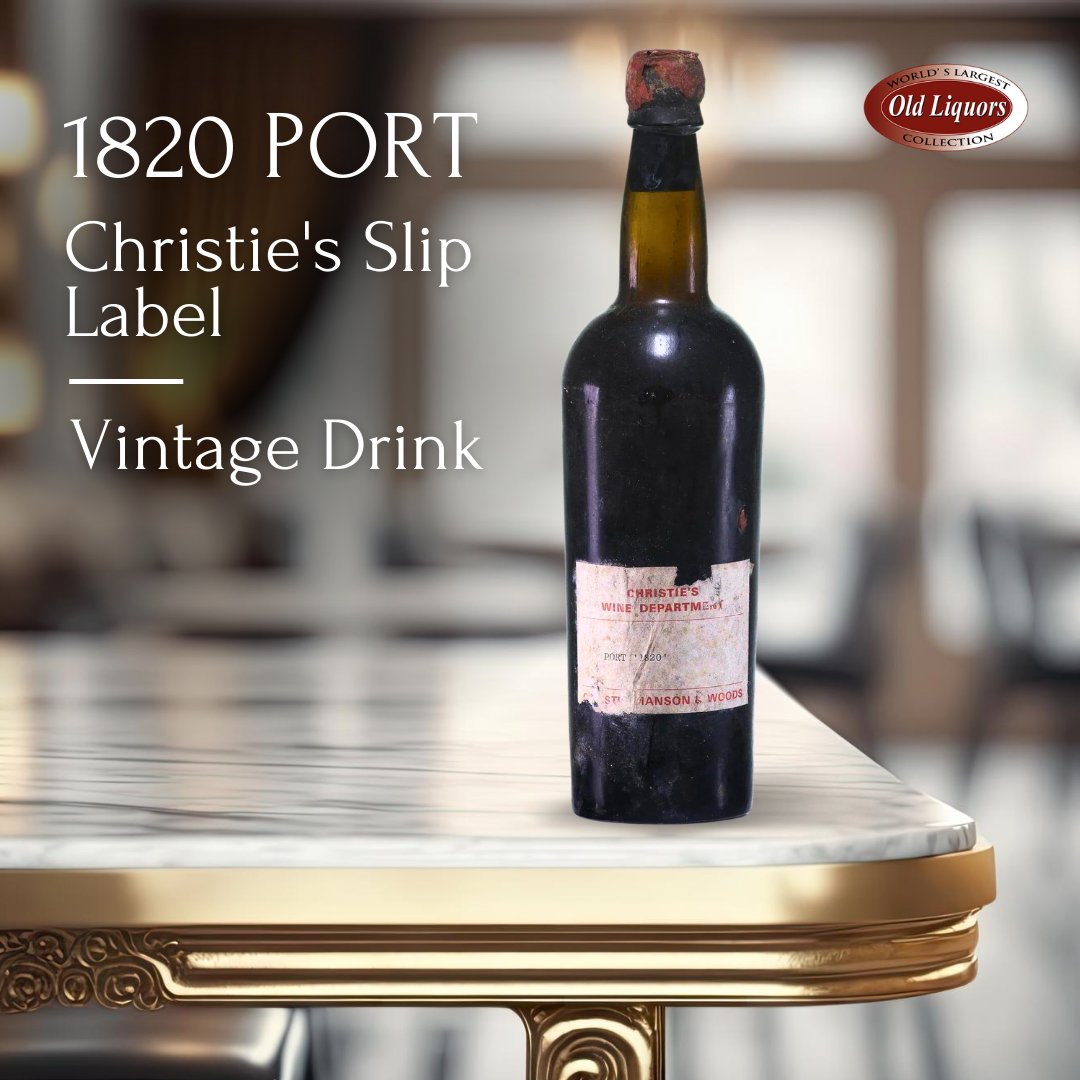 Port 1820, an unknown brand, enchants collectors.
⠀
In Christie's Slip label, unquestionable authenticity. Rich aroma, flavor notes, transporting to Port's elite past.
⠀
A prized possession for vintage drink connoisseurs. 
🌐 oldliquors.com