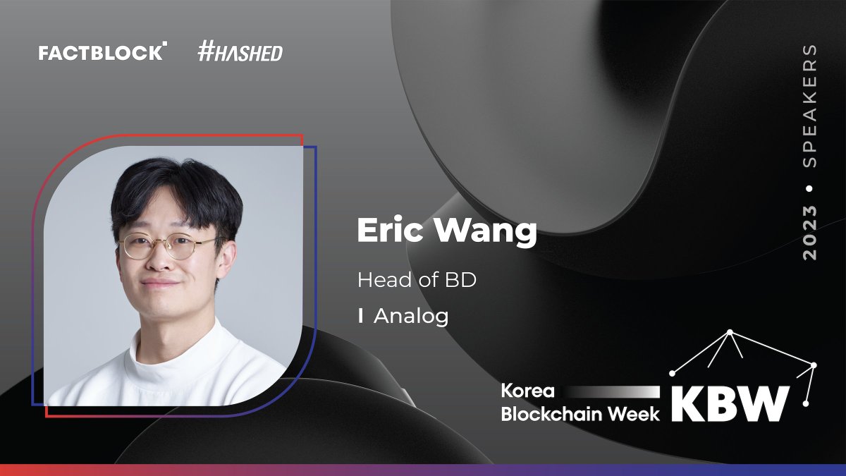 Explore the fabric of tomorrow's digital realm with Eric Wang (@ericwang1215), Head of BD at Analog (@OneAnalog). Dive deep into the ascent of decentralized infrastructure at #KBW2023!