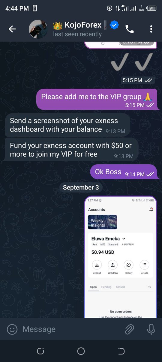 EmekaEluwa2's tweet photo. @KojoForex Boss I had issues and my phone was taken from me..I just got my phone today and funded my account..pls add me to your VIP telegram account.. Please don't ignore me🙏🙏🙏 https://t.co/rv5G2lIRT0