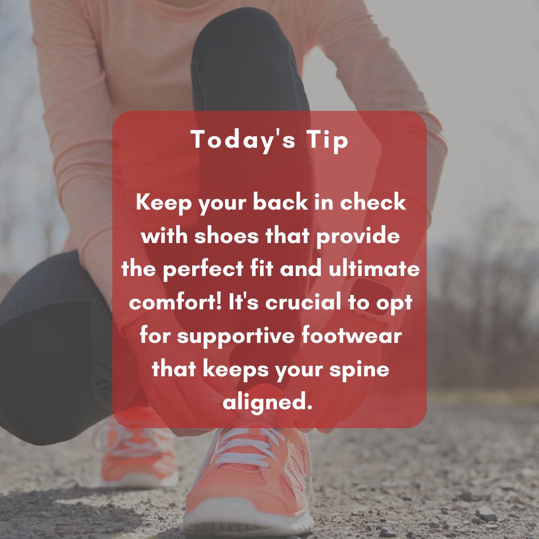 Step into comfort and keep your back aligned! Prioritize supportive footwear to maintain proper spine alignment. Your feet deserve the best, and your back will thank you for it! 👟💪 #stcloudorthopedics #orthopedicstips #livebetter #orthopedictip