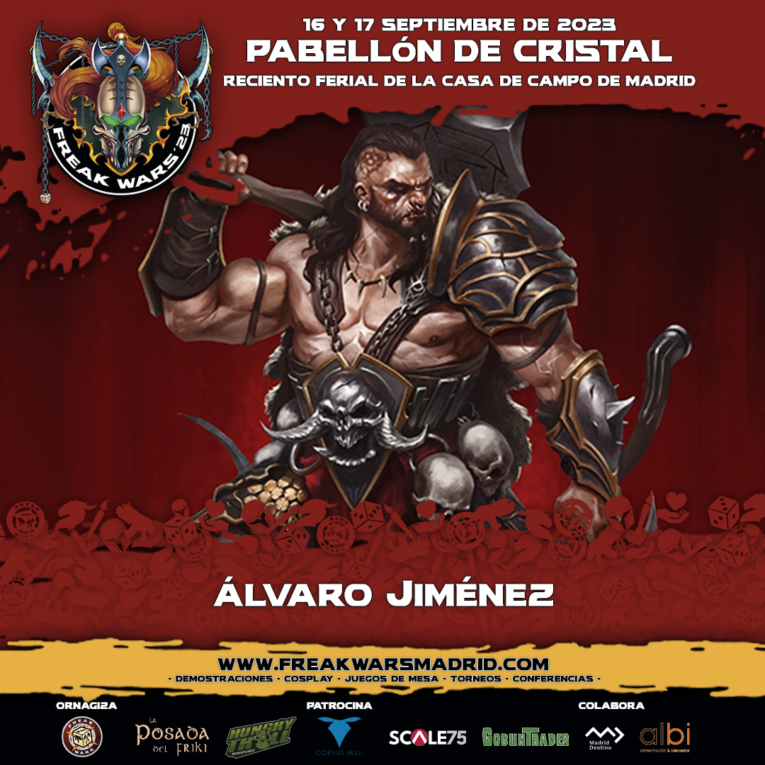 📣 ¡Atención a todos los entusiastas de la ilustración, empezamos a anunciar los artistas que asistirán al evento🚀

▶️ <a href="/AlexandrinoArt/">Adriano Alexandrino Art 🖌</a> 
▶️ <a href="/akaii_neko/">Akaii Neko</a> 
▶️ @albapilarart 
▶️ #alvarojh.0

🎲 16 y 17 de septiembre 🎲 | Pabellón de cristal, Madrid | FreakWars Madrid