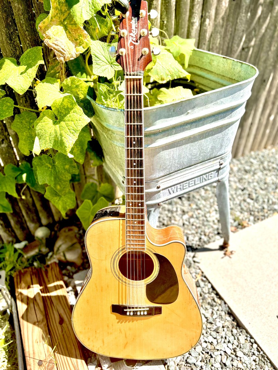 Hanging with the Takamine on this beautiful New Jersey day #guitars #acoustic #NewJersey @playtakamine