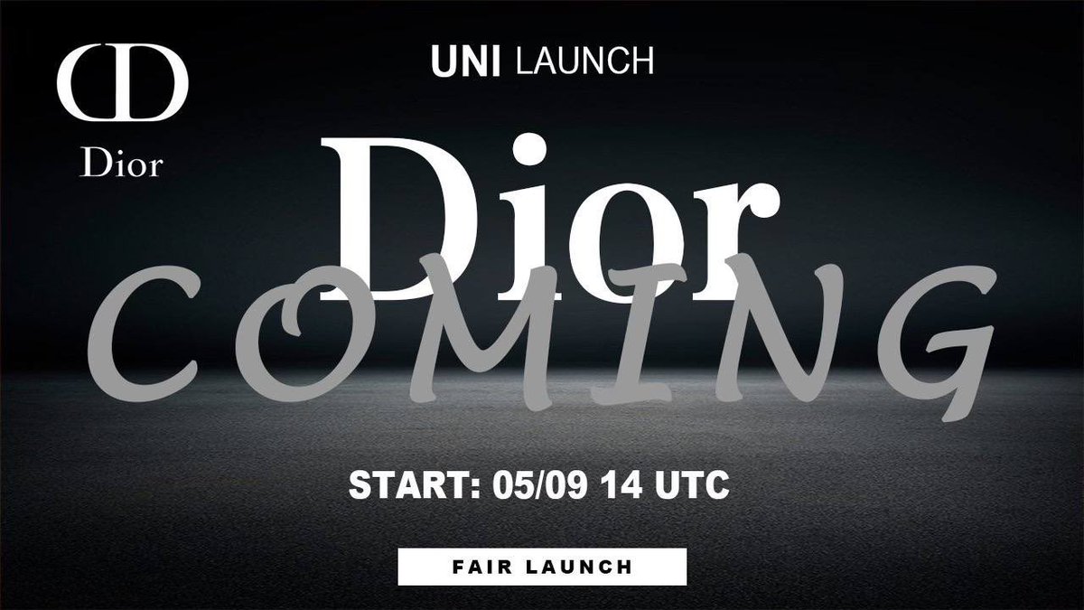 Dioretherum's tweet photo. #BreakingNews 

$Dior is going to launch!

5/9/2023, 14:00 UTC exclusively on #UNISWAP / $ETH.

Like, comment and retweet!

Follow @Dioretherum. https://t.co/3TGjqjW5NZ