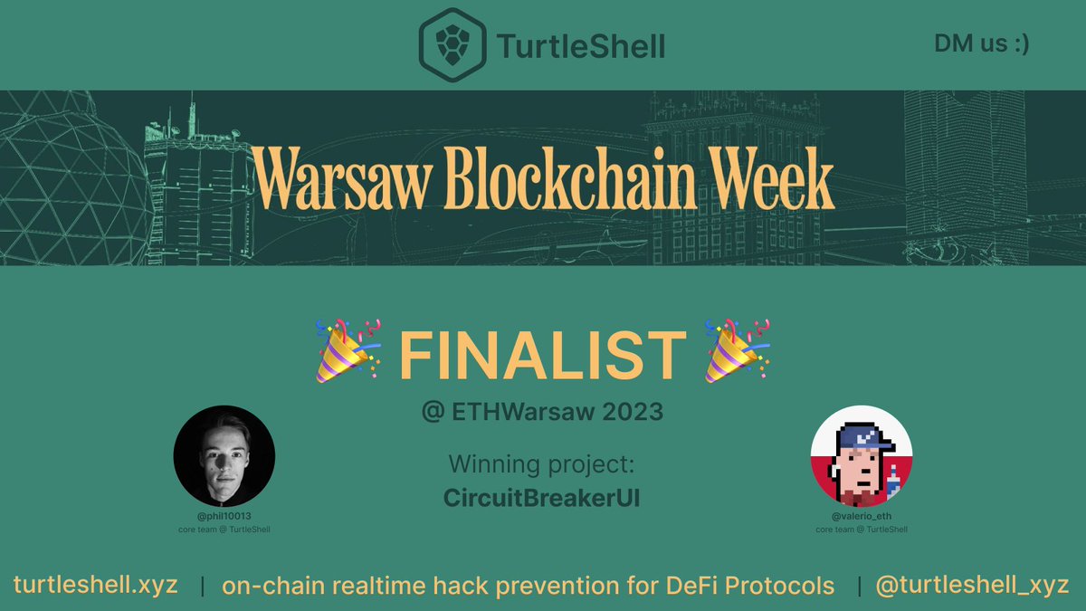 🎉 FINALISTS @ETHWarsaw 🇵🇱

The mission: Onboarding non-technical people to CircuitBreakers through easy UIs

🔥 Thanks everyone for this amazing weekend.

Special thanks to the organizers and volunteers!!

@WUT_edu @redstone_defi