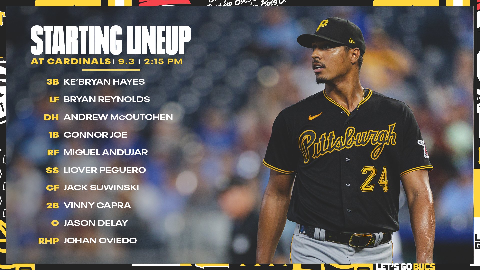 Pittsburgh Pirates on X: Here's how we'll line up for today's road trip  finale. 📺 AT&T SportsNet 📻 93.7 The Fan