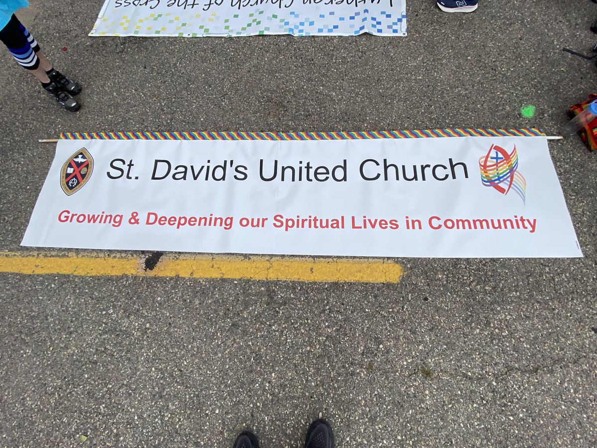 garysdeskcom's tweet photo. A few churches represented at #CalgaryPride. #yycpride #prideyyc #Pride https://t.co/63jb9Y8tCf