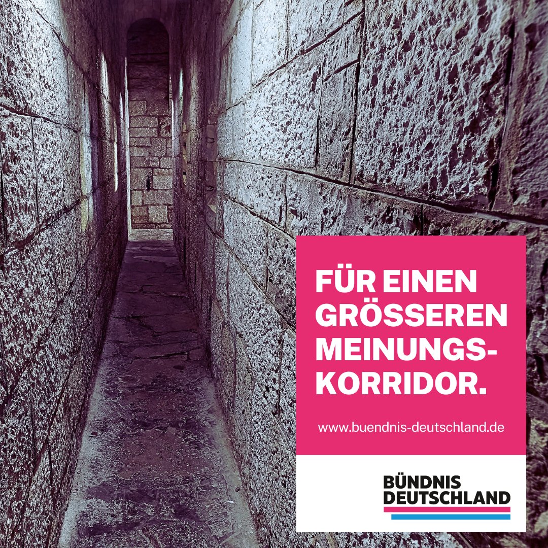 buendnisde's tweet image. In einer offenen #Gesellschaft sollten die Grenzen des #Meinungskorridor|s nicht erdrückend eng sein. Lebendige Debatten und vielfältige Ansichten sind das Herzstück einer #Demokratie – eine Überzeugung, die wir teilen. Doch sehen wir mit Sorge, wie dieser Korridor zunehmend…